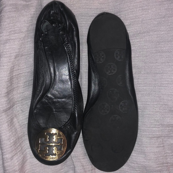 Tory Burch black and gold flats - Picture 2 of 3